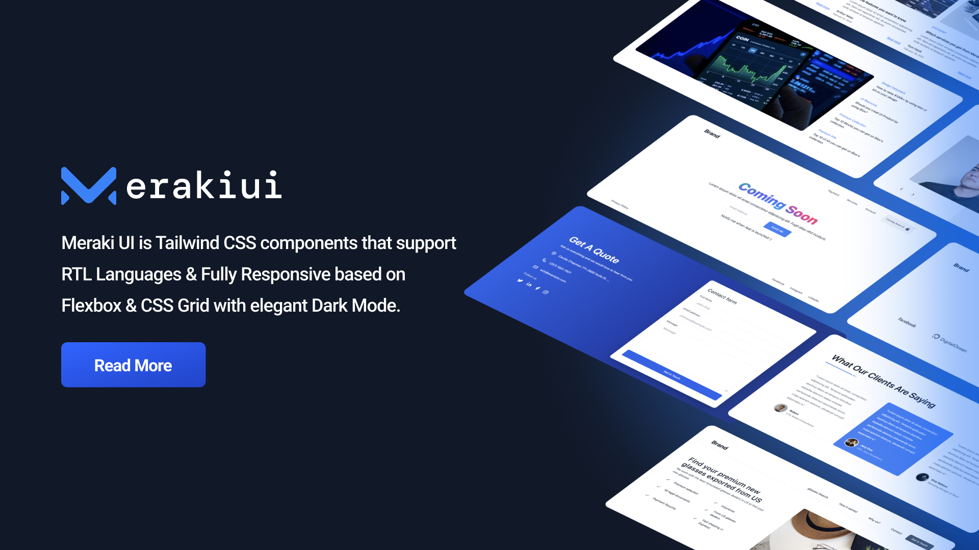 Meraki UI Tailwind CSS Components
